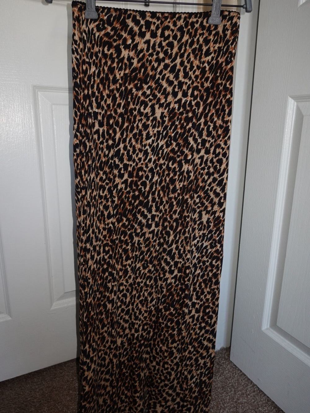 Mango Leopard Print Maxi Skirt - Tan and Black